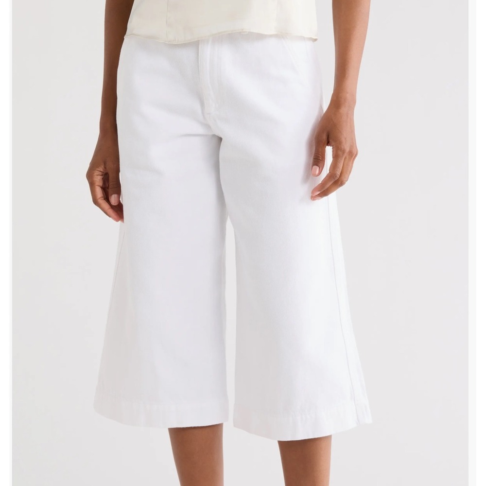 Rag & Bone nwt Jade High-Rise Culotte White 27 Minimalist Coastal Preppy Modern